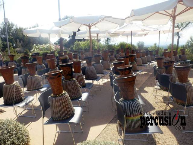 Preparación de team building de percusión