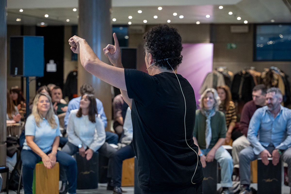 Grupo de batucada en evento